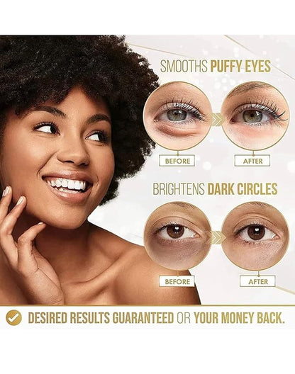 24k Gold Eye Mask Formulated for Puffy Eyes & Dark Circles for Men and Women 20 Pairs Under Eye Patches for Maximum Results SLEEPING WRINKLE REMOVE MASK REMOVING PUFFINESS UNDER EYE CARE COLLAGEN MASK