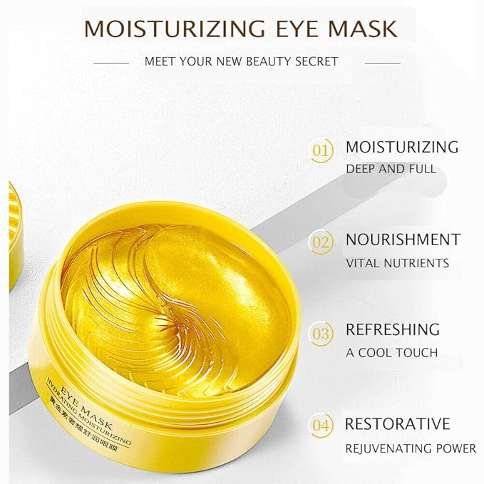 BIOAQUA 30 Pairs Eye Mask Moisturizing Hydrating Anti-Wrinkle Anti-Aging Remove Dark Circles Smooth Nourishing Refreshing (GREEN)