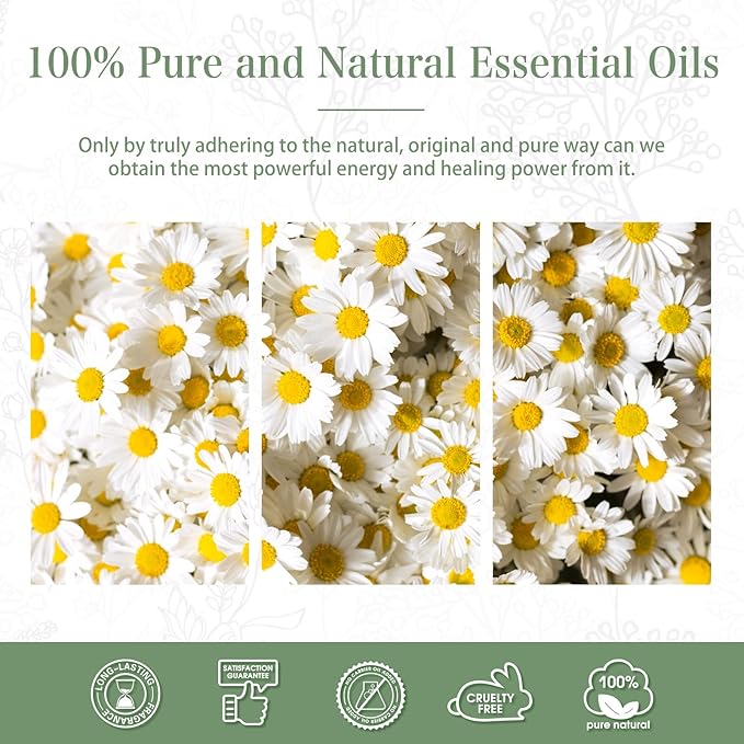 1.01FL.OZ Chamomile Essential Oil, Pure Aromatherapy Essential Oils for Diffuser, Humidifier, Scented Oils for Soap, Candle, Bath Bombs Making(30ML)