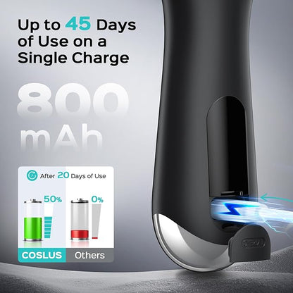 COSLUS Face Scrubber Facial Cleansing Brush: 2 in 1 Spin and Vibration Patented Tech, Silicone Electric Exfoliator Scrubber with Automatic Foaming, Waterproof Face Cleanser Brush for Men and Women