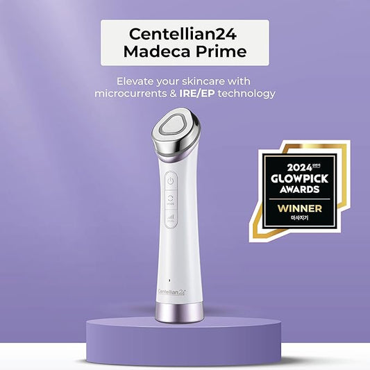 Centellian 24 Madeca Prime Facial Toning Device - 3-in-1, Glowing Glass Skin, Better Absorption, Ultra Light. Microcurrent, Premium Korean Skin Care.