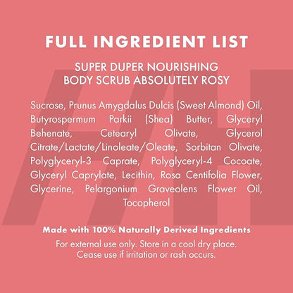 Rose Petal Scrub Foot & Body Exfoliator Infused with Vitamin E and Rose Natural Exfoliating Sugar Body Scrub for Toning Cellulite Skin Care by Handmade Heroes