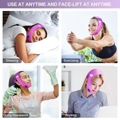 V-Line Mask Chin Up Mask V Shaped Face Mask Chin strap, Soft Silicone Chin Strap V Line Lifting Mask for Women,Jaw Exerciser