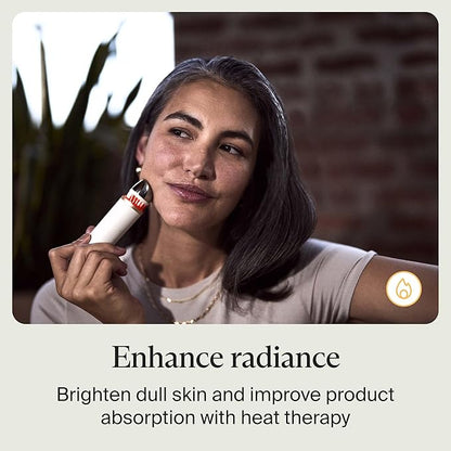 Therabody TheraFace Depuffing Wand – Cold and Heat Skincare Treatment to Depuff and Glow; Beauty Wand, Face Roller and Eye Massager for Eye Puffiness, Dark Circles and Skin Radiance (White)