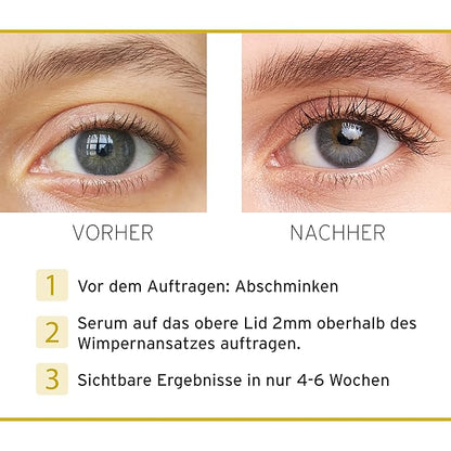 Nuvega Lash Super V - Vegan Eyelash Serum & Eyebrow Serum for Long Eyelashes in just 4-6 Weeks I Lash Serum I Eyelash Growth Serum I Made in Germany I 3ml