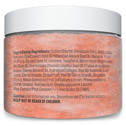 Himalayan Salt Scrub, Face, Foot, and Body Exfoliator with Collagen and Stem Cells, Exfoliating Scrub for Toning, Cellulite, and Skin Care by M3 Naturals