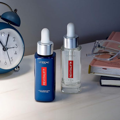L'Oreal Paris Revitalift 1.5% Pure Hyaluronic Acid Face Serum + 0.3% Pure Retinol Night Serum, 1 kit