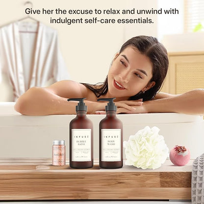 10-Piece Spa Gift Box for Women | Self-Care Set with Eye Mask, Loofa,Bath Bombs,Face Masks,Bubble Bath, Lotion, Body Wash & Bath Salt | Gift for Mom, Grandma, Wife, Bridesmaid or Loved Ones