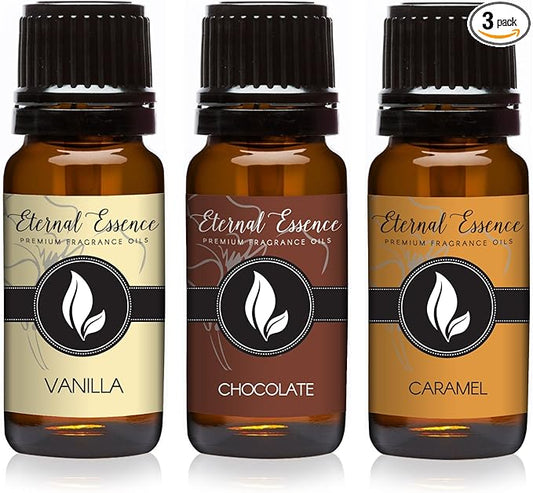Trio (3) - Vanilla, Chocolate & Caramel - Premium Fragrance Oil Trio - 10ml