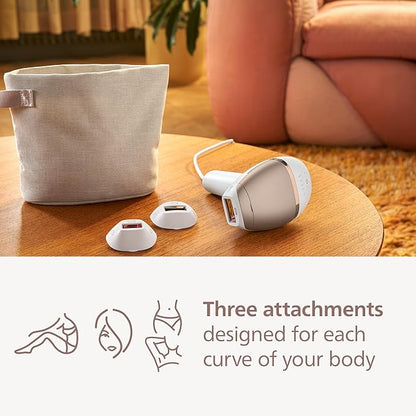 Philips Lumea 8000 Series IPL Hair Removal Device - Alternative to Laser Hair Removal, SenseIQ Technology and Lumea App, 3 Attachments for Body, Face, and Precision, for Women & Men, BRI937/03
