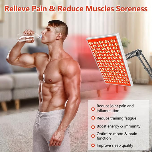 Red Light Therapy for Body Face, Infrared Light Therapy with Stand, Red Lights Therapy Lamp Panel, LED 660nm 850nm Near Infrared Redlight Therapy Device for Full Body Skin Home