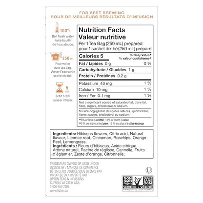 TAZO Passion Herbal Tea Bags, Hot or Iced, Caffeine Free, 20 Total Tea Bags