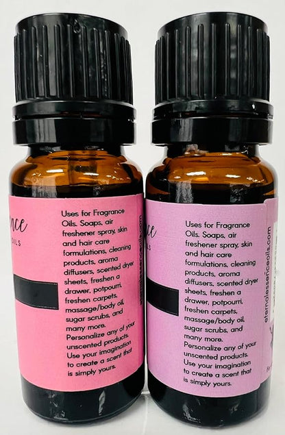 Eternal Essence Oils 2 Pack 10ml Premium Fragrance Oil - Enchanted Orchid & Water Lily - for Candle, Soap Making, Aromatherapy, Diffusers, Home Care, & Humidifiers