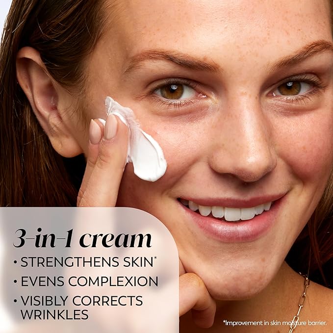 Olay Niacinamide Face Moisturizer, Strong & Firm Cream for Women, Anti-Aging, Anti-Wrinkle, Firming Skin Care, Evens, Hydrates to Repair Barrier, Recyclable Sustainable Eco Jar, Non-Greasy, 2 oz