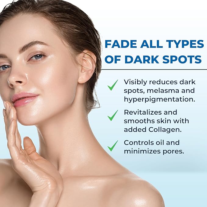 Abera Dark Spot Serum for Face, Dark Spot Corrector, Melasma & Age Spot Treatment, Boost Moisturization & Pore Minimize, All Skin Types, 0.68 fl Oz
