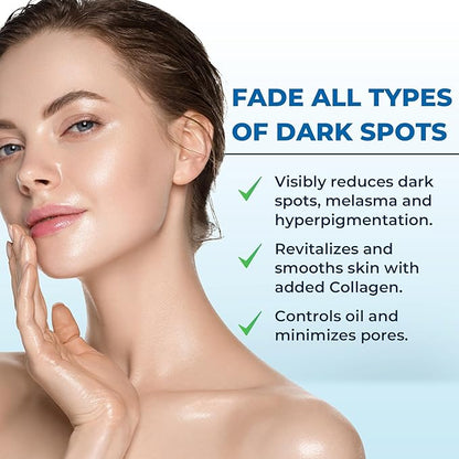 Abera Dark Spot Serum for Face, Dark Spot Corrector, Melasma & Age Spot Treatment, Boost Moisturization & Pore Minimize, All Skin Types, 0.68 fl Oz