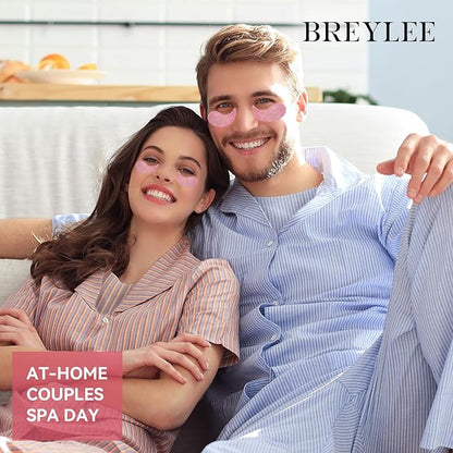 BREYLEE Pink Rose Eye Mask– 60 Pcs - Puffy Eyes and Dark Circles Treatments – Look Younger and Reduce Wrinkles and Fine Lines Undereye, Improve and Firm eye Skin - Pure Natural Material Extraction