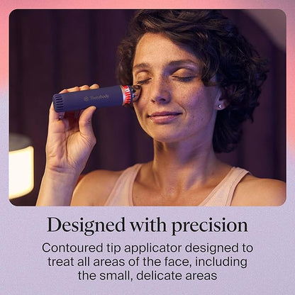 Therabody TheraFace Depuffing Wand – Cold and Heat Skincare Treatment to Depuff and Glow; Beauty Wand, Face Roller and Eye Massager for Eye Puffiness, Dark Circles and Skin Radiance (Indigo)