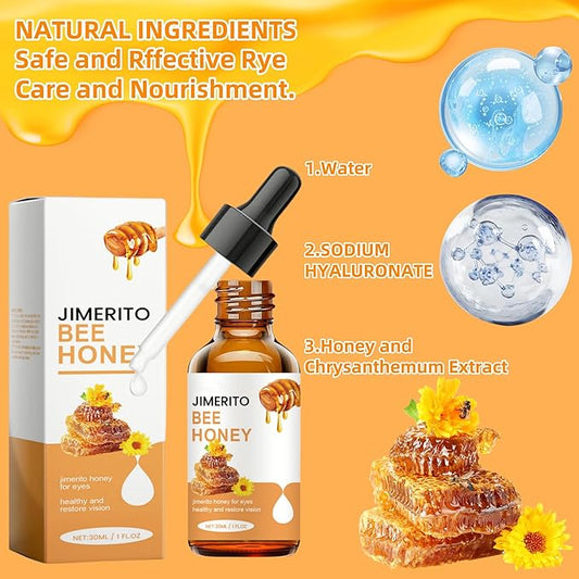 Ximonth Jimerito Honey for Eyes - Jimerito Honey Eye Drops - Botanical Extracts and Honey, Moisturizes, Relieves Dryness and Nourishes Eyes, Eye Care Drops 1 oz (2PC)