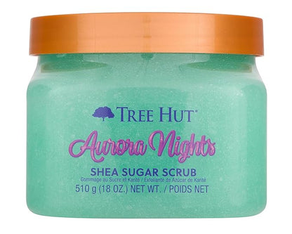 Tree Hut Aurora Nights Shea Sugar Scrub | Exfoliating Body Scrub Removes Dead, Dry Skin for a Soft & Hydrated Feel | Nourishing Essential Body Care | 18 fl oz.