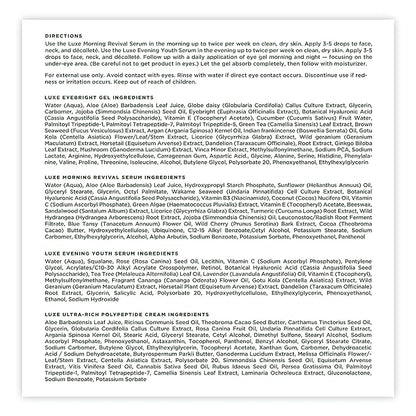 Tree of Life Age Defying Luxe Facial Skincare Regimen | Includes Morning Revival Serum, Evening Youth Serum, Polypeptide Cream (1 Oz) and Eyebright Eye Gel (0.5 Oz)