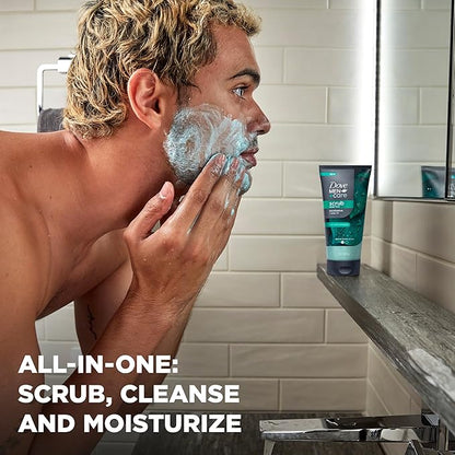 Dove Men+Care Eucalyptus Body and Face Scrub Deeply Exfoliates for Hydrated & Nourished Skin 100% Gentle Cleanser, No Sulfate Cleansers or Parabens