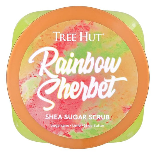 Tree Hut Rainbow Sherbet Shea Sugar Scrub | Exfoliating Body Scrub Removes Dead, Dry Skin for a Soft & Hydrated Feel | Nourishing Essential Body Care | 18 fl oz.