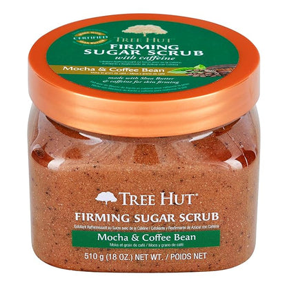 Tree Hut Ultra Hydrating and Exfoliating Sugar Scrub Mocha & Coffee Bean for Nourishing Essential Body Care, 18 Ounce